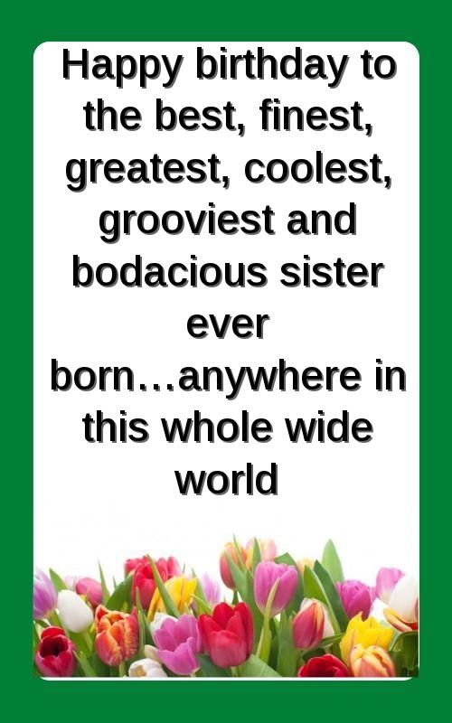best quotes on sister birthday